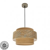 Distribuidor - Lâmpadas Diversas | Colgantes Moderno | COLGANTE SAMOA 1XE27 CUERO/CAMEL REGX40D Ref: 231494014